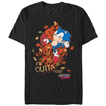 Men's Sonic The Hedgehog I'm Outta Here Graphic Tee