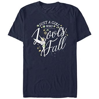 Disney's Peter Pan Tinker Bell A Girl Who Loves Fall Men's Graphic Tee