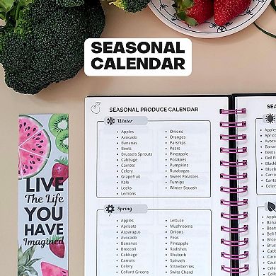 Life & Apples Meal Planner Notebook with Grocery List
