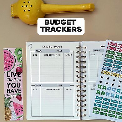 Life & Apples Meal Planner Notebook with Grocery List