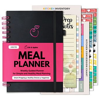 Life & Apples Meal Planner Notebook with Grocery List