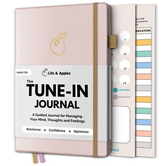 Life & Apples Tune-in Journal for Women: Mental Health Journal for Anxiety and Stress Relief, Guided Journal with Prompts