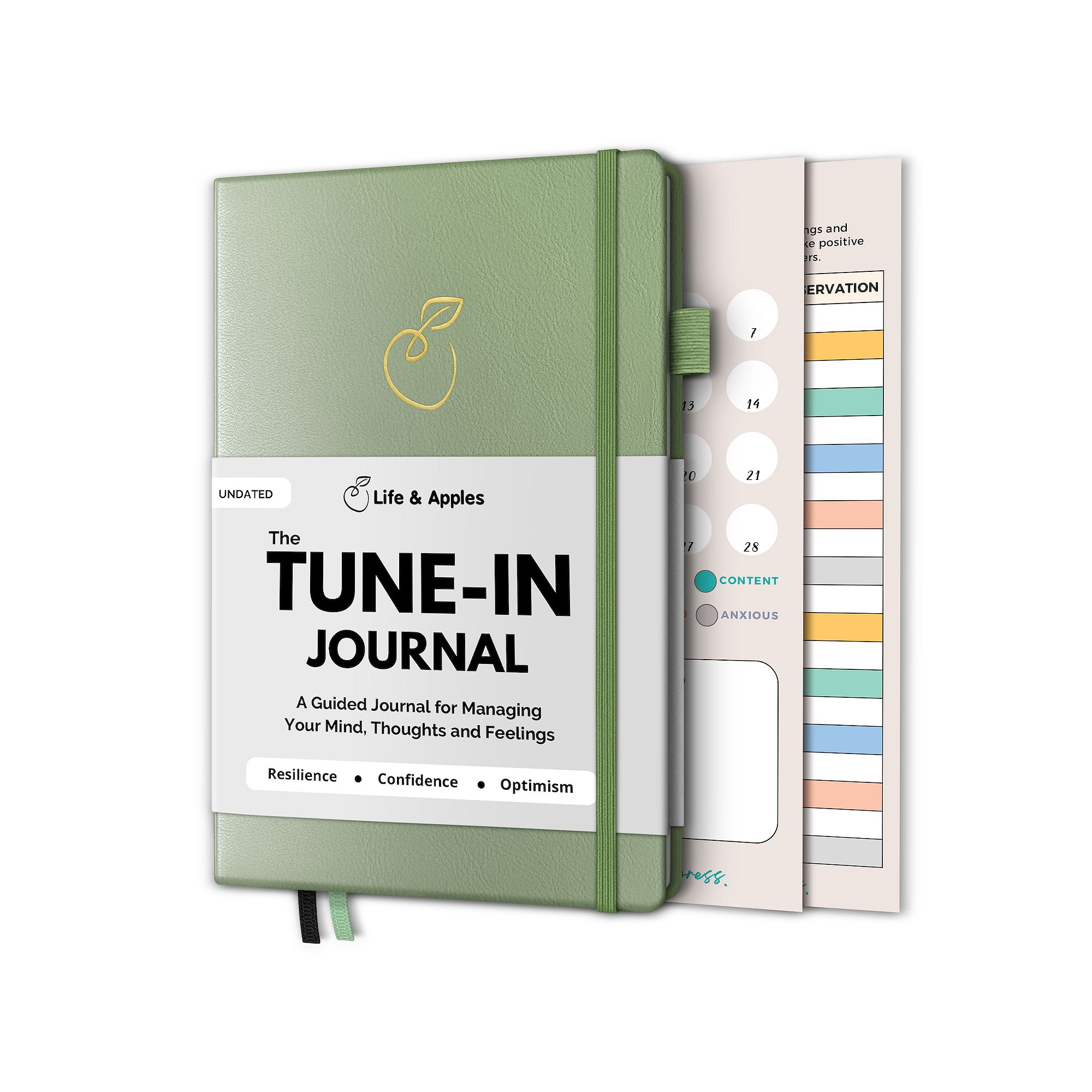 Life & Apples Tune-in Journal for Women: Mental Health Journal for Anxiety 