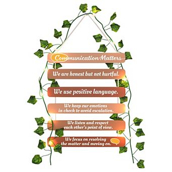 Life & Apples Positive Affirmations "Communication Matters" Wall Decor