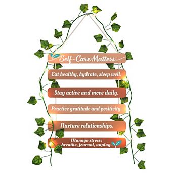 Life & Apples Positive Affirmations "Self Care Matters" Wall Decor