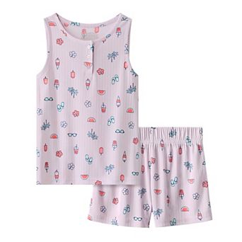 Girls 4-12 Cuddl Duds Pajama Tank Top & Short Set