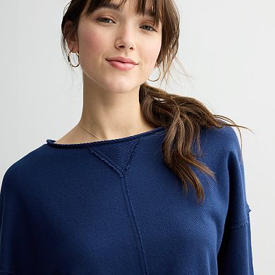 Juniors' SO® Beachy Terry Crewneck Top
