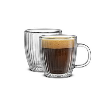 JoyJolt Fluted Espresso Cup Set of 2