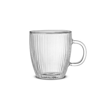 JoyJolt Fluted Coffee Mug Set of 2