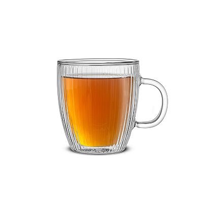 JoyJolt Fluted Coffee Mug Set of 2