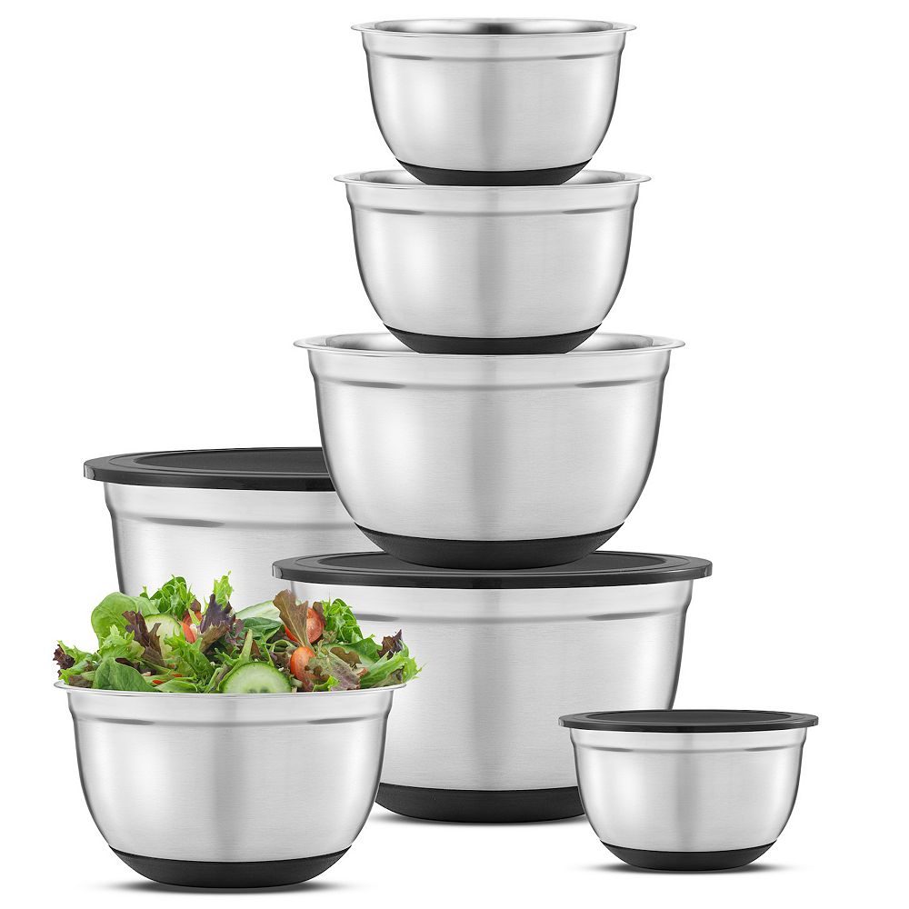 JoyJolt 7-Piece Steel Mixing Bowl Set