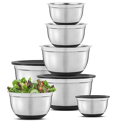 JoyJolt 7-Piece Steel Mixing Bowl Set