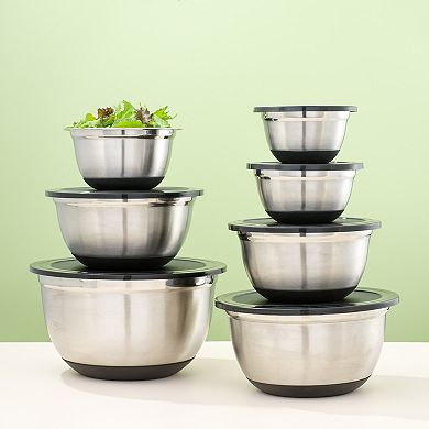 JoyJolt 7-Piece Steel Mixing Bowl Set