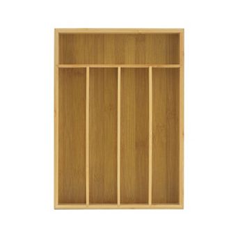 JoyJolt 5 Slot Bamboo Drawer Organizer