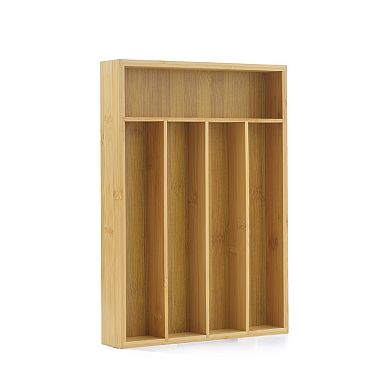 JoyJolt 5 Slot Bamboo Drawer Organizer