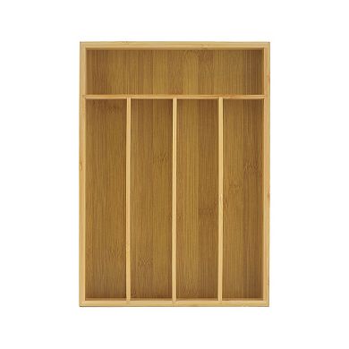 JoyJolt 5 Slot Bamboo Drawer Organizer