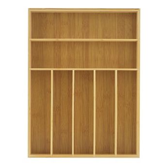 JoyJolt Bamboo 7-Slot Bamboo Organizer