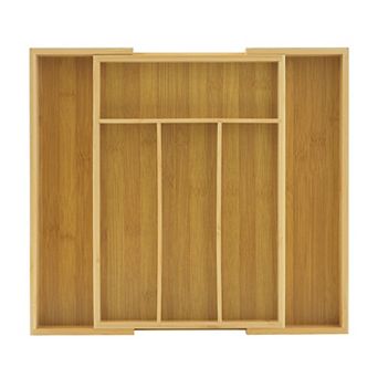 JoyJolt Bamboo Expandable Drawer Organizer