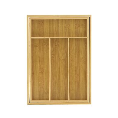 JoyJolt Bamboo Expandable Drawer Organizer