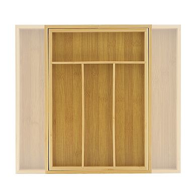 JoyJolt Bamboo Expandable Drawer Organizer