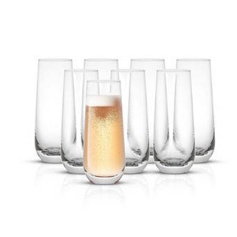 JoyJolt Milo 8 pc Champagne Glass Set