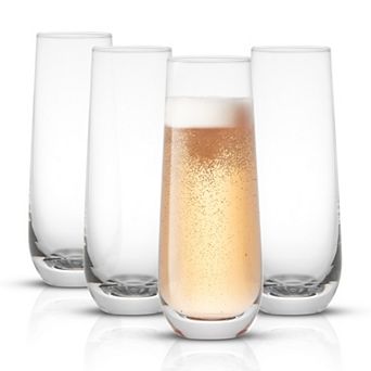 JoyJolt Milo Stemless Champagne Flute 4 pc Set