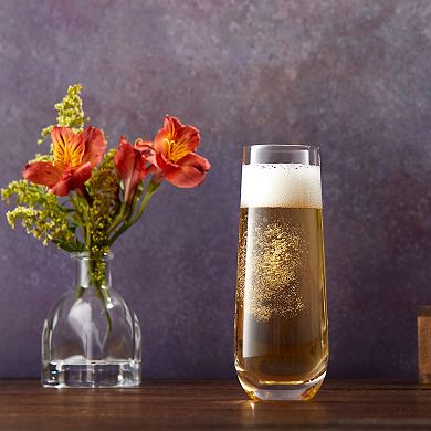 JoyJolt Milo Stemless Champagne Flute 4-pc. Set