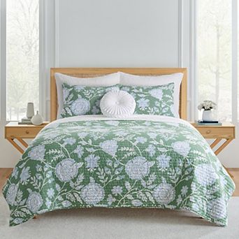 Draper James Bluebell 3 pc Reversible Quilt Set