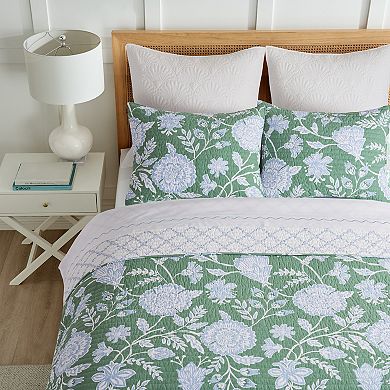 Draper James Bluebell 3-pc. Reversible Quilt Set