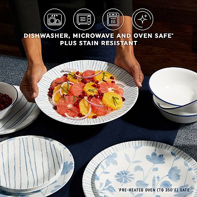 Corelle® Botanical Stripes 32-Piece Dinnerware Set, Service for 8