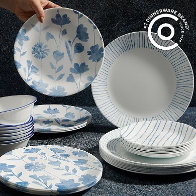 Corelle® Botanical Stripes 32-Piece Dinnerware Set, Service for 8