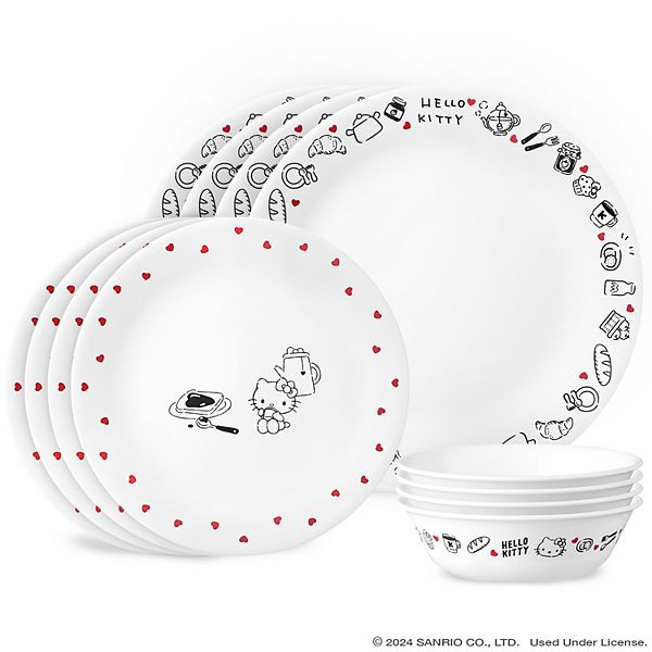 Corelle® Vitrelle® Hello Kitty® Very Delicious 12-Piece Dinnerware Set - Multi