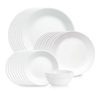 Corelle 32 pc Shimmering White Dish Set