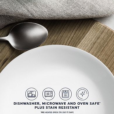 Corelle 32-Piece Shimmering White Dish Set