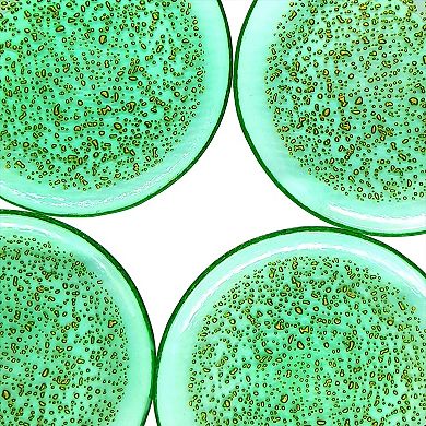 8.5 Inch Modern Glass Salad Plate with Luxe Pebble Texture for Stylish Tablescapes, 1 piece