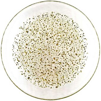 8.5 Inch Modern Glass Salad Plate with Luxe Pebble Texture for Stylish Tablescapes, 1 pc