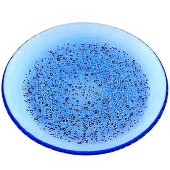 8.5 Inch Modern Glass Salad Plate with Luxe Pebble Texture for Stylish Tablescapes, 1 pc