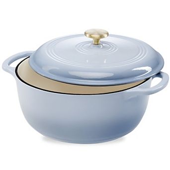6-qt Enamel Cast-Iron Dutch Oven for Cooking, Baking, and Slow Roasting