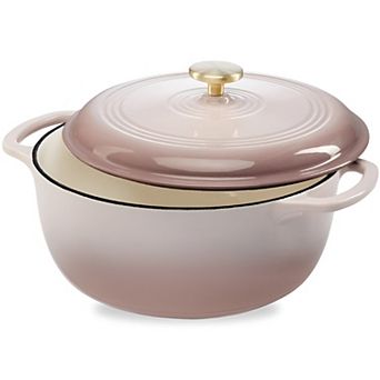 6-qt Enamel Cast-Iron Dutch Oven for Cooking, Baking, and Slow Roasting