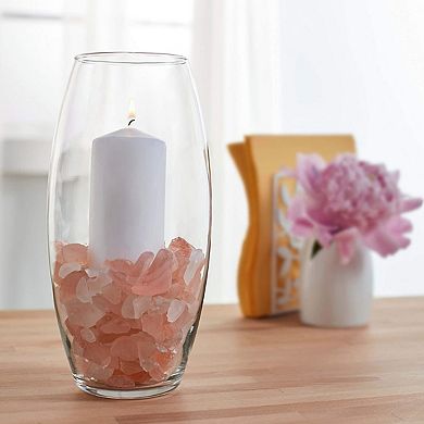 10 Inch Glass Bullet Vase for Table Centerpieces and Floral Arrangements