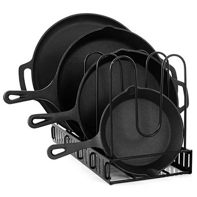 Cast Iron Cookware Set 12-Piece Pre-Seasoned Skillet, Dutch Oven, Pizza Pan, & Oven-Safe Accessories