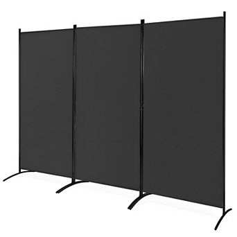 3-Panel Room Divider Screen with Steel Base and Durable Hinges
