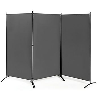 3-Panel Room Divider Screen with Steel Base and Durable Hinges