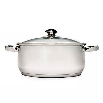 Stainless Steel 5-qt Dutch Oven With Glass Lid - Ideal for Soups, Stews & Special Meals