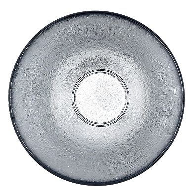 1 Pc 8" Gilded Glass Salad Bowl with Sand-Inspired Texture for Modern Entertaining