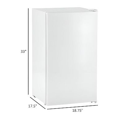 3.2 Cu. Ft. Compact Refrigerator with Freezer for Dorm Office or Apartment