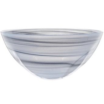 10 Inch Glass Serving Bowl Modern Marbleized Finish for Dinner, Buffet, and Parties, 1 pc