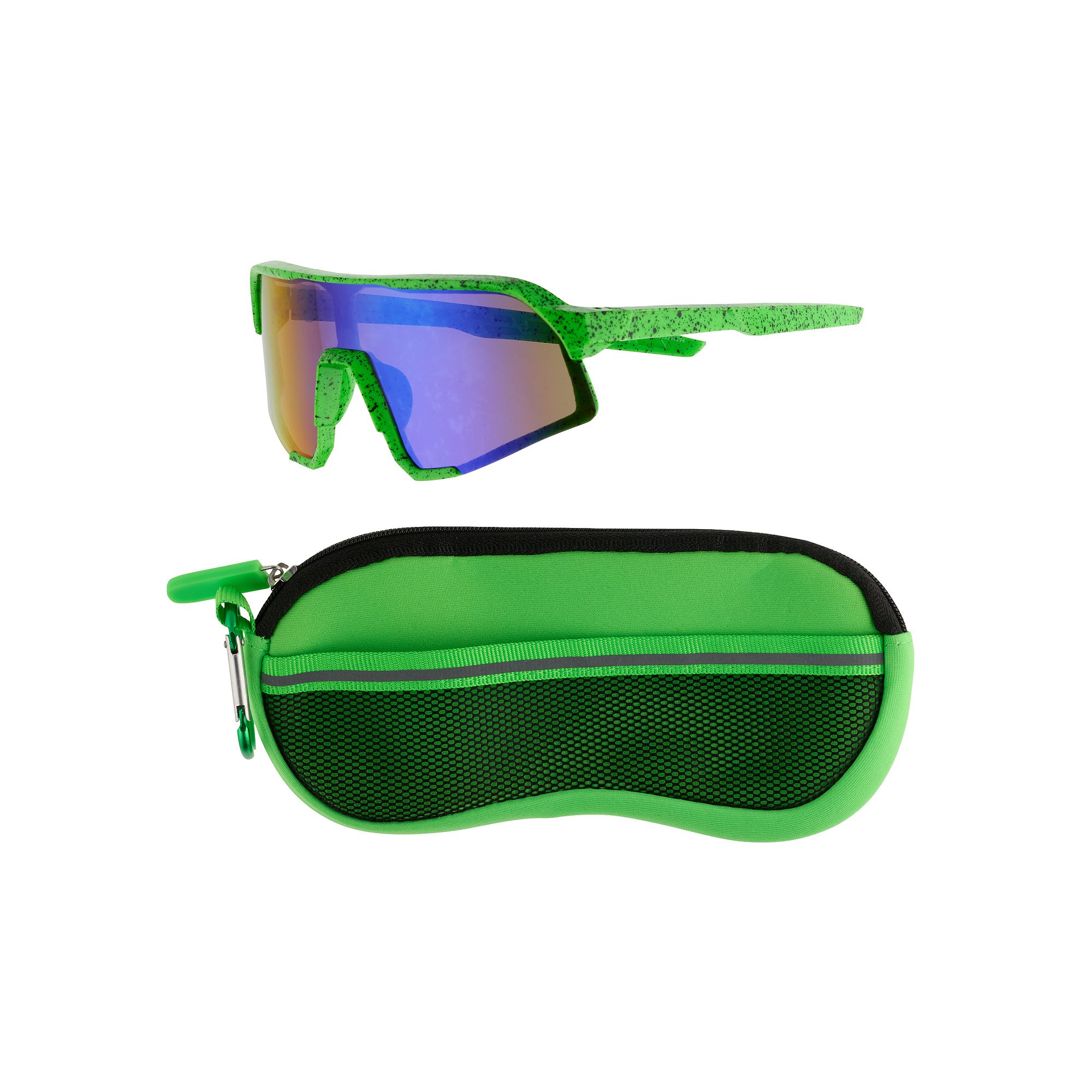 Childrens Pan Oceanic Green Splatter Razor Sunglasses