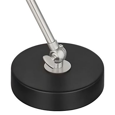 Adjustable Metal Desk Lamp with Black Shade, 20 in. Tall for Home Office or Bedroom