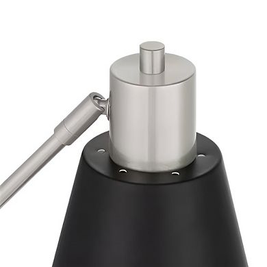 Adjustable Metal Desk Lamp with Black Shade, 20 in. Tall for Home Office or Bedroom